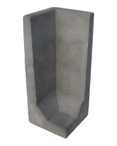 L-hoekelement Grijs 100x40x40 cm